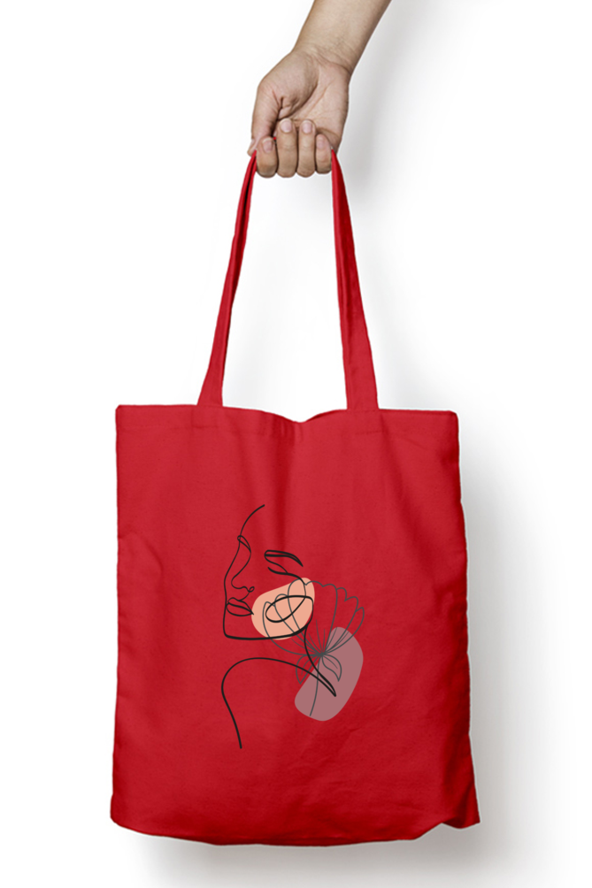 Lovely Women Face Tote Bag With Zipper | Evrbay