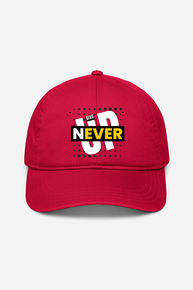 Never Give Up Printed Unisex Caps | Evrbay