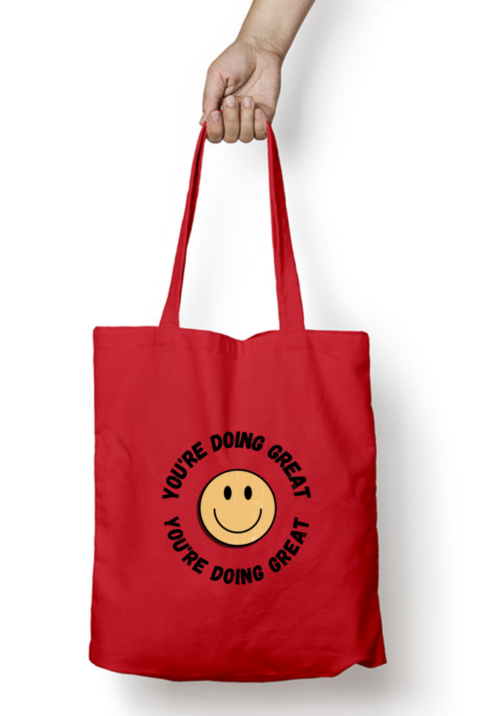 You're Doing Great Tote Bag With Zipper | Evrbay