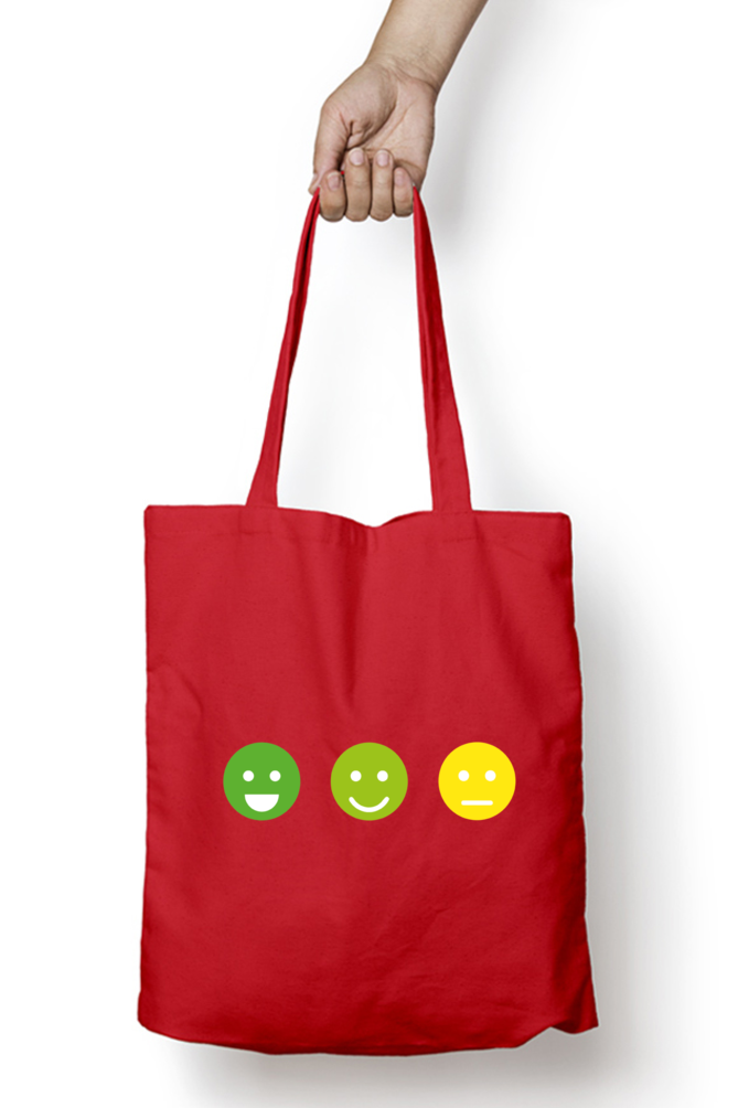 Smiley Tote Bag With Zipper | Evrbay