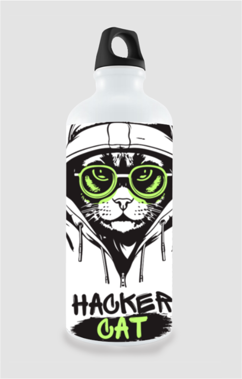 Hacker Cat Premium Sipper Bottle | EVRBAY