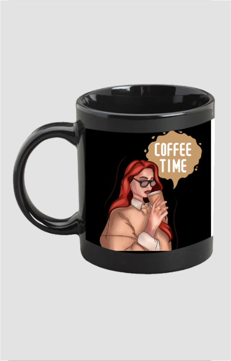 Coffee Time Bliss Black Coffee Mug | EVRBAY