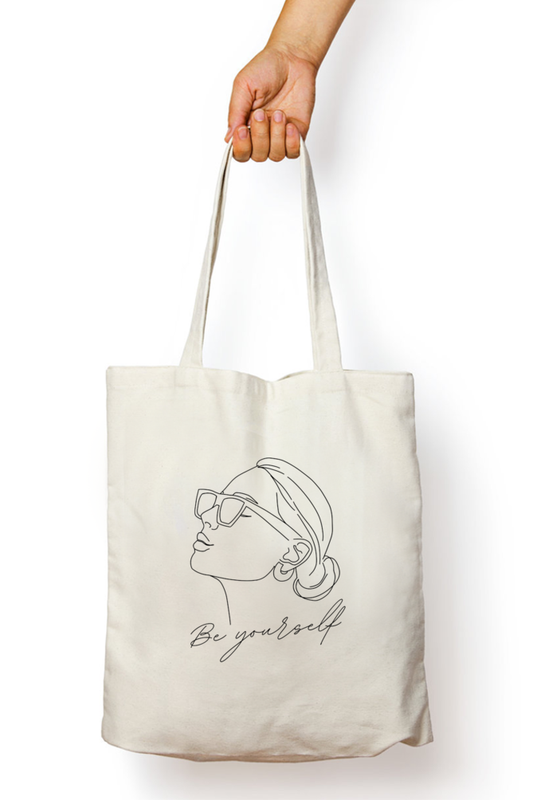 Be Yourself Tote Bag With Zipper | Evrbay