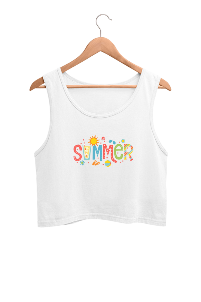 Summer Printed Women Crop Tank Top | Evrbay