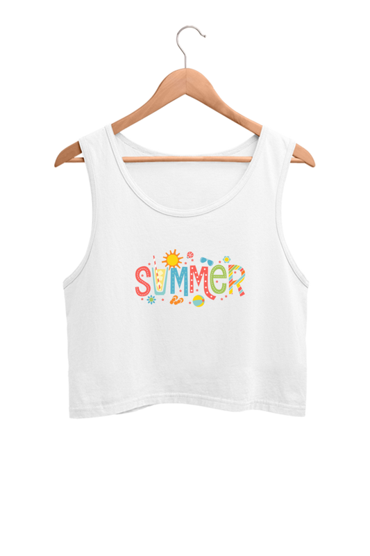 Summer Printed Women Crop Tank Top | Evrbay