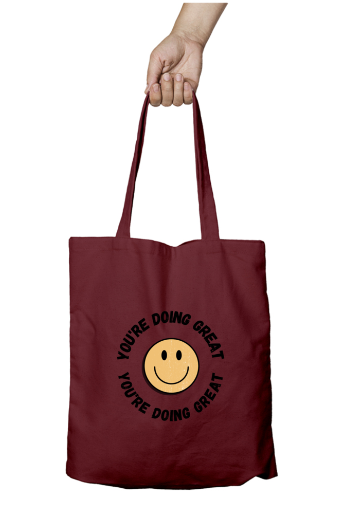 You're Doing Great Tote Bag With Zipper | Evrbay