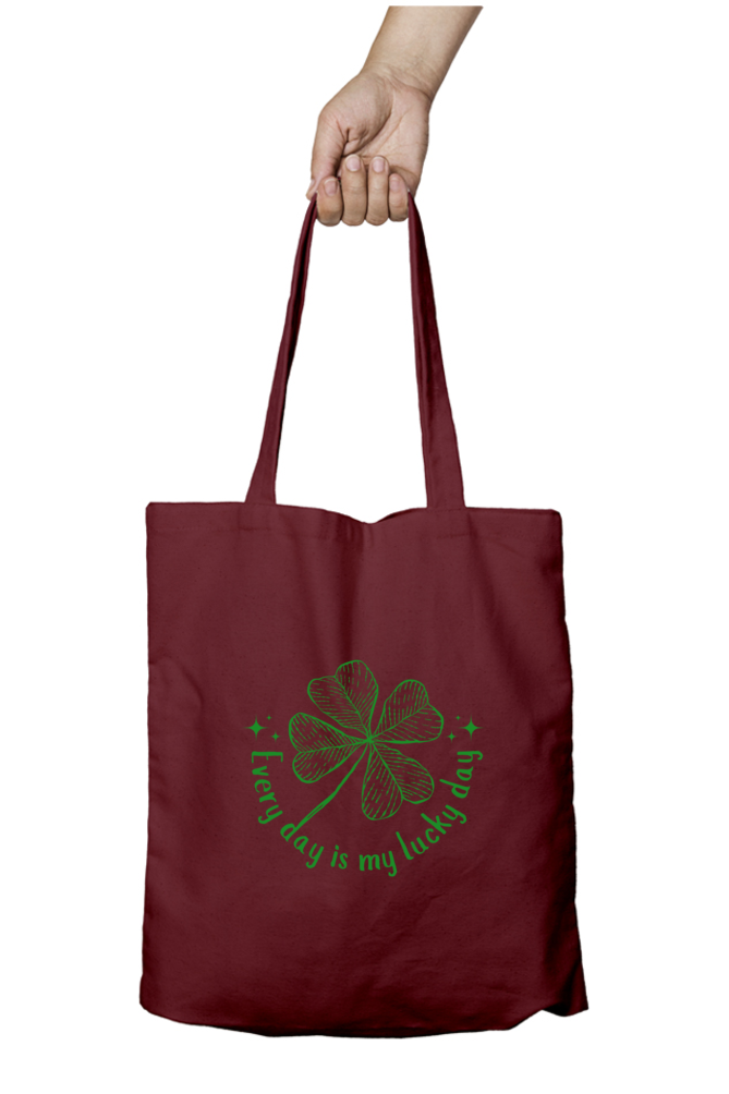 Everyday Is My Lucky Day Tote Bag With Zipper | Evrbay