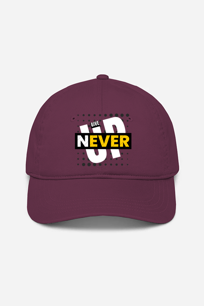 Never Give Up Printed Unisex Caps | Evrbay