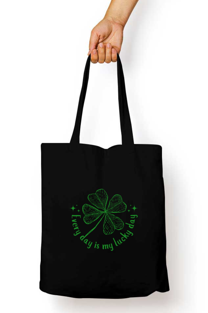 Everyday Is My Lucky Day Tote Bag With Zipper | Evrbay