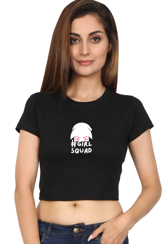 Girl Squad Female Crop Top | Black, Red, Beige | EVRBAY