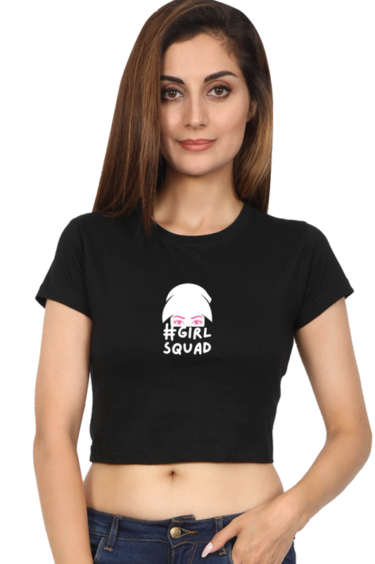 Girl Squad Female Crop Top | Black, Red, Beige | EVRBAY