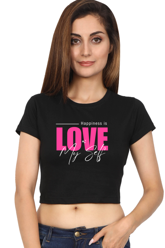 Love Myself Women Crop Top | Evrbay