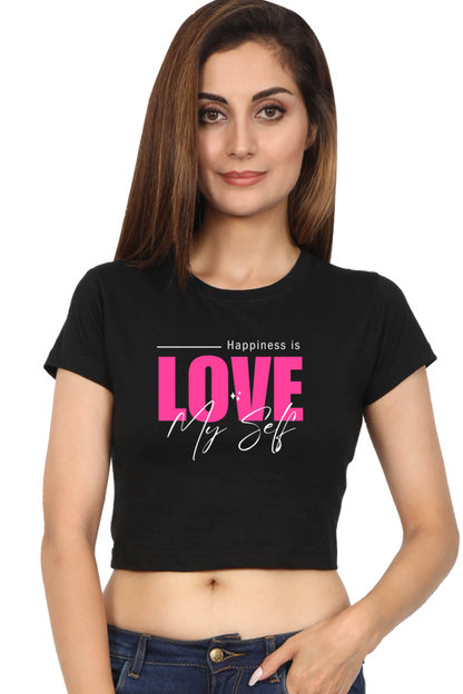 Love Myself Women Crop Top | Evrbay