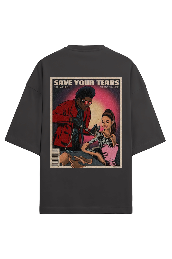 Save Your Tears Weeknd Oversized Tee | EVRBAY