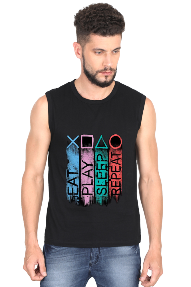 Eat Play Sleep Repeat Gym Men's Vest