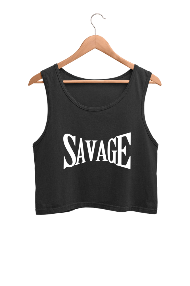 Savage Printed Women Crop Tank Top | Evrbay