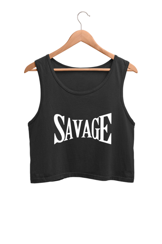 Savage Printed Women Crop Tank Top | Evrbay