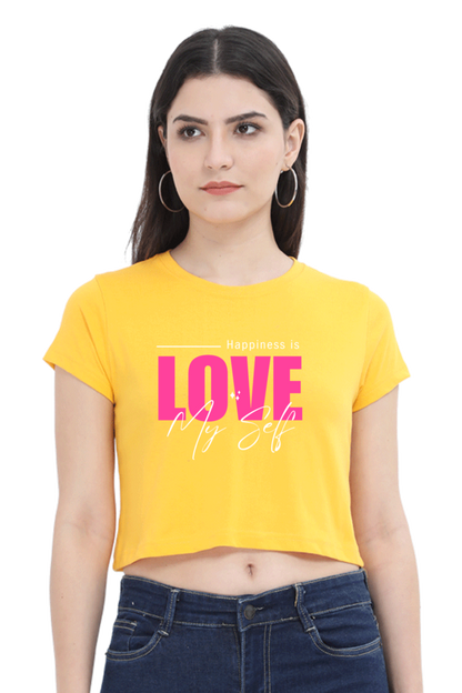 Love Myself Women Crop Top | Evrbay