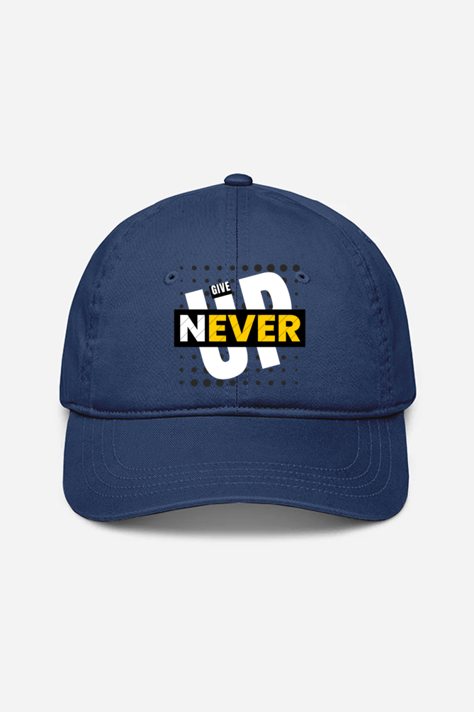 Never Give Up Printed Unisex Caps | Evrbay