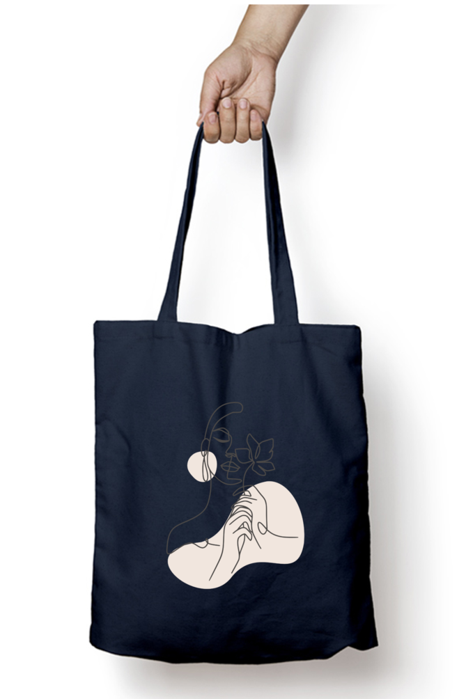 Women With Flower Tote Bag With Zipper | Evrbay