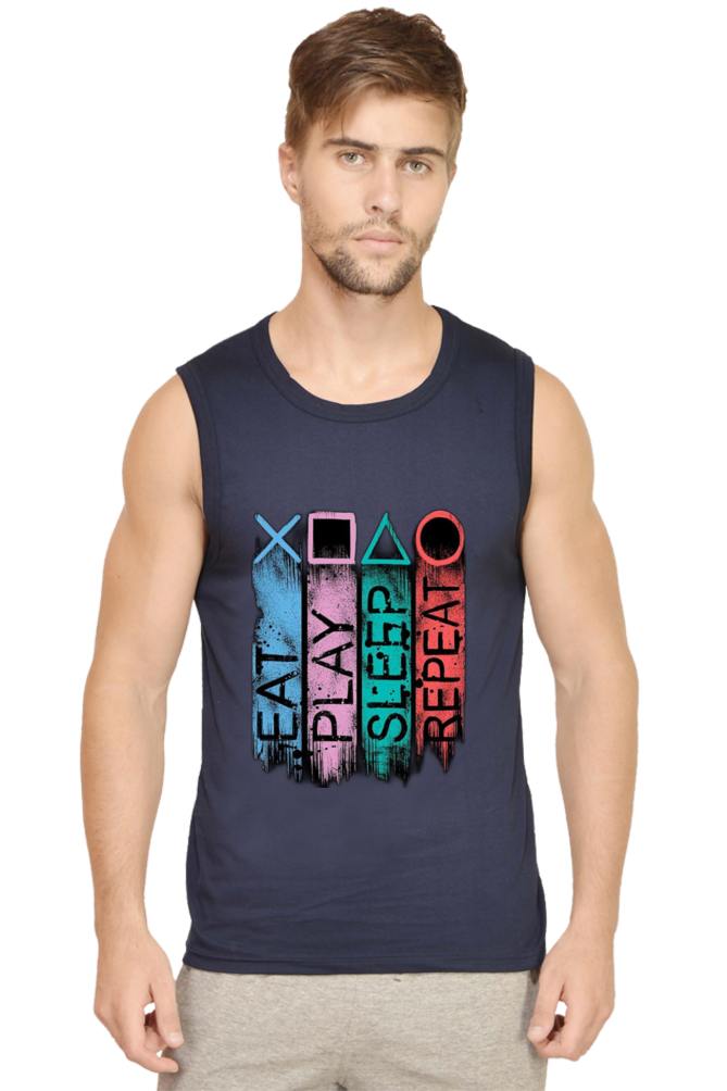 Eat Play Sleep Repeat Gym Men's Vest