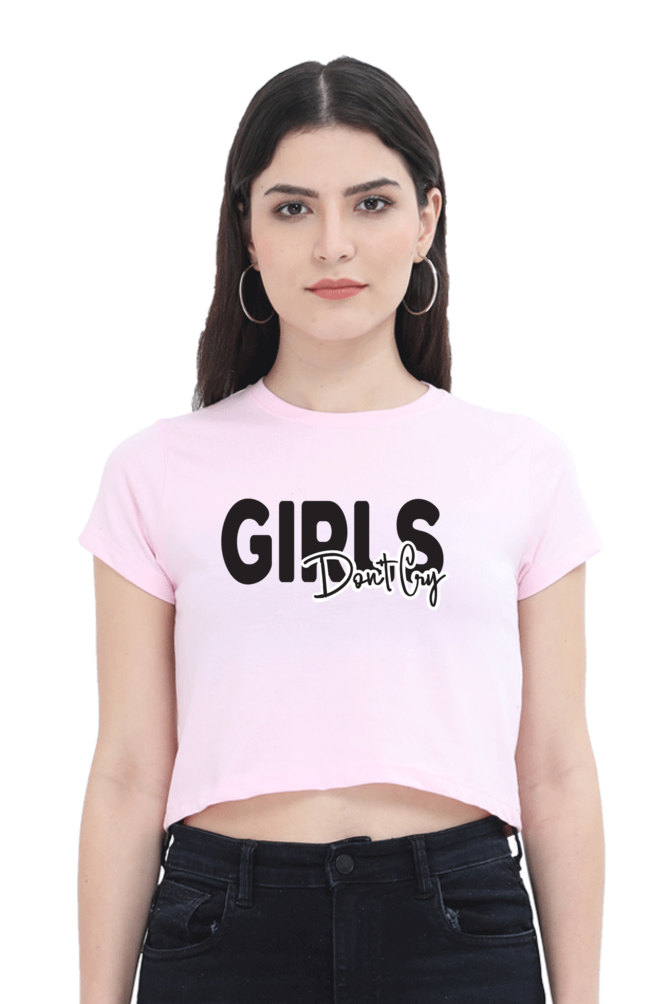 Girls Don't Cry Printed Women Crop Top | Evrbay