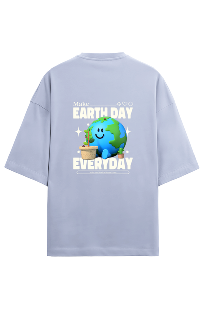 Earth Day Harmony Dual Print Oversized Tees | EVRBAY |Unisex