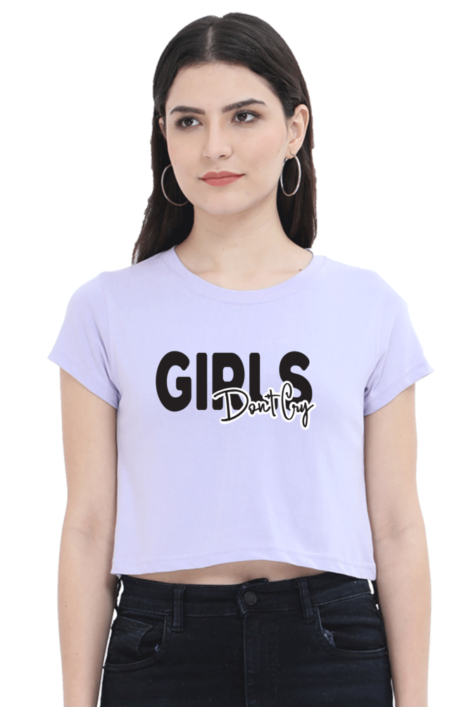 Girls Don't Cry Printed Women Crop Top | Evrbay