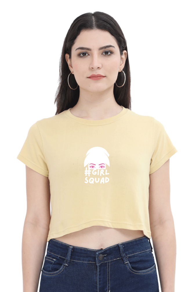 Girl Squad Female Crop Top | Black, Red, Beige | EVRBAY