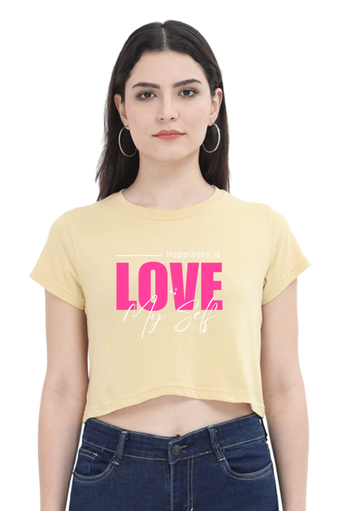 Love Myself Women Crop Top | Evrbay