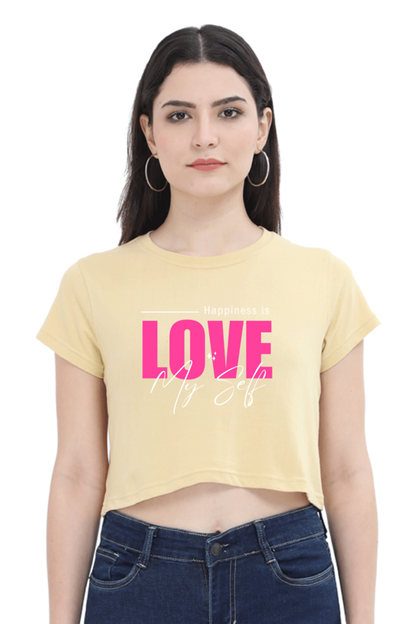 Love Myself Women Crop Top | Evrbay