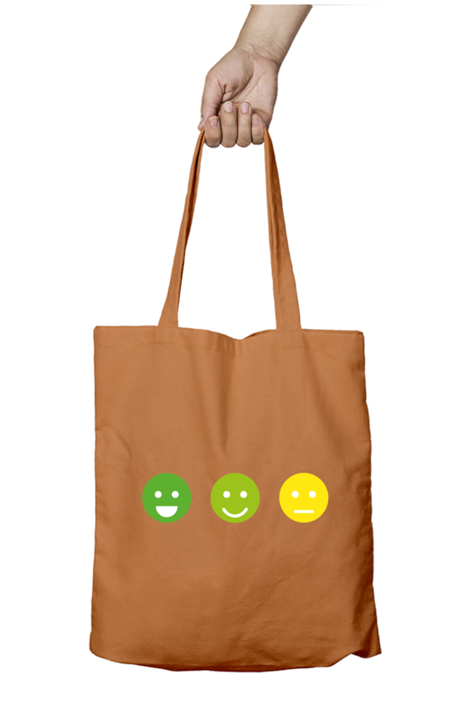 Smiley Tote Bag With Zipper | Evrbay