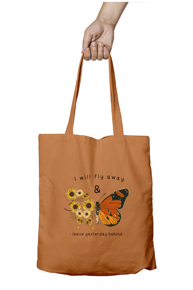 I Will Fly And Leave Yesterday Behind Tote Bag With Zipper | Evrbay