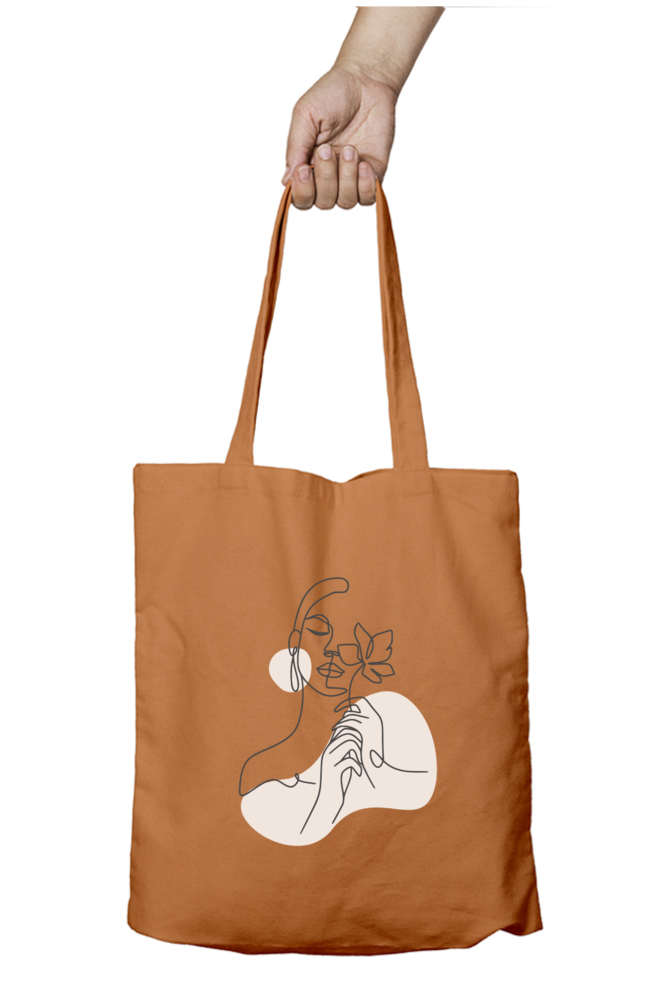 Women With Flower Tote Bag With Zipper | Evrbay