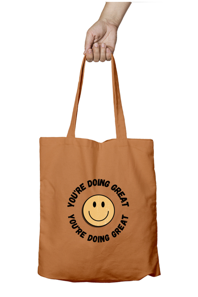 You're Doing Great Tote Bag With Zipper | Evrbay