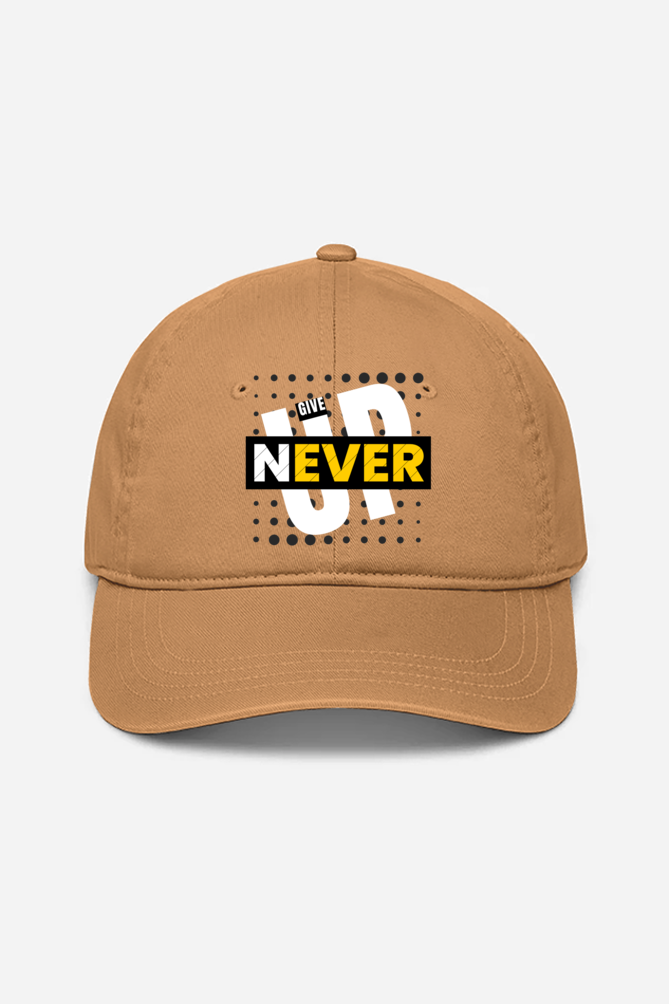 Never Give Up Printed Unisex Caps | Evrbay