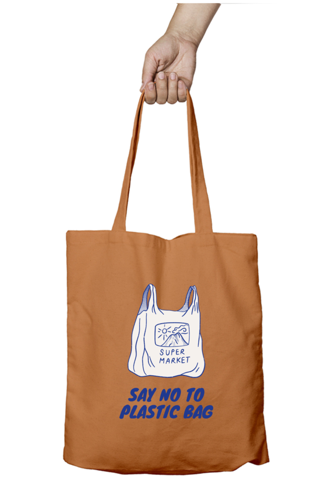 Say No To Plastic Tote Bag With Zipper | Evrbay