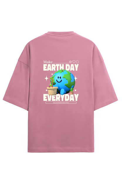 Earth Day Harmony Dual Print Oversized Tees | EVRBAY |Unisex