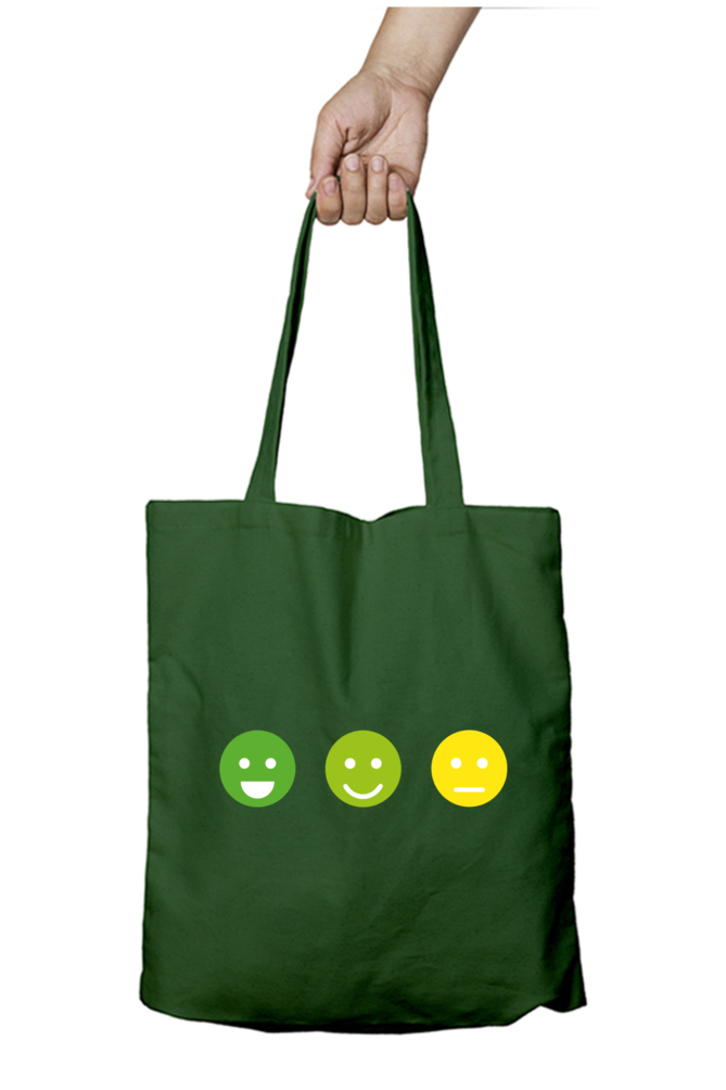 Smiley Tote Bag With Zipper | Evrbay