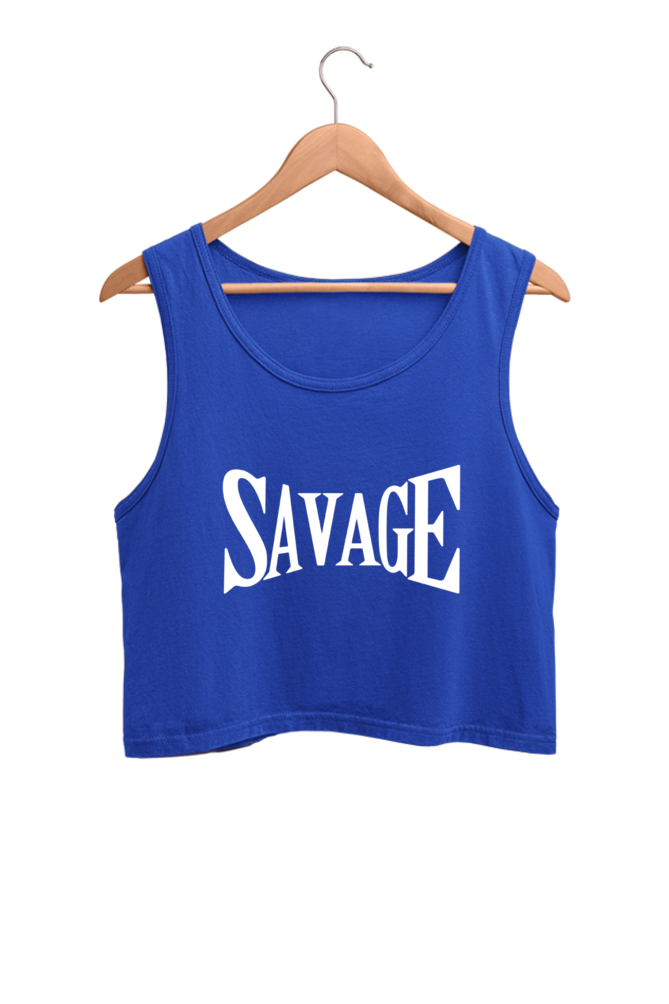 Savage Printed Women Crop Tank Top | Evrbay