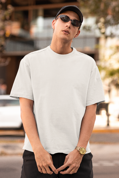 Premium Oversized 210 GSM Pure Cotton Tee Plain