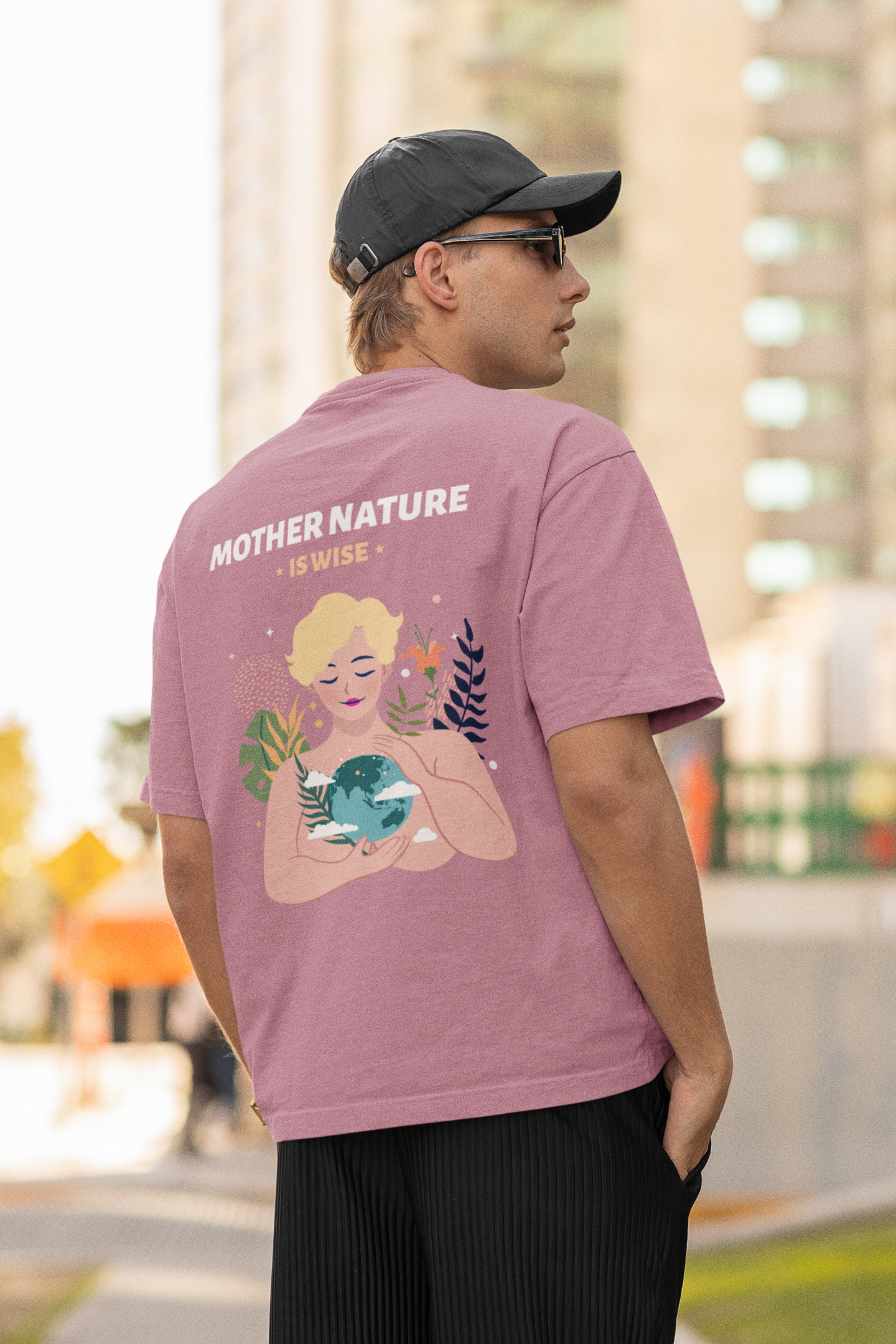 Mother Earth is Wise Dual Side Printed Oversized Tee  | Evrbay |Unisex