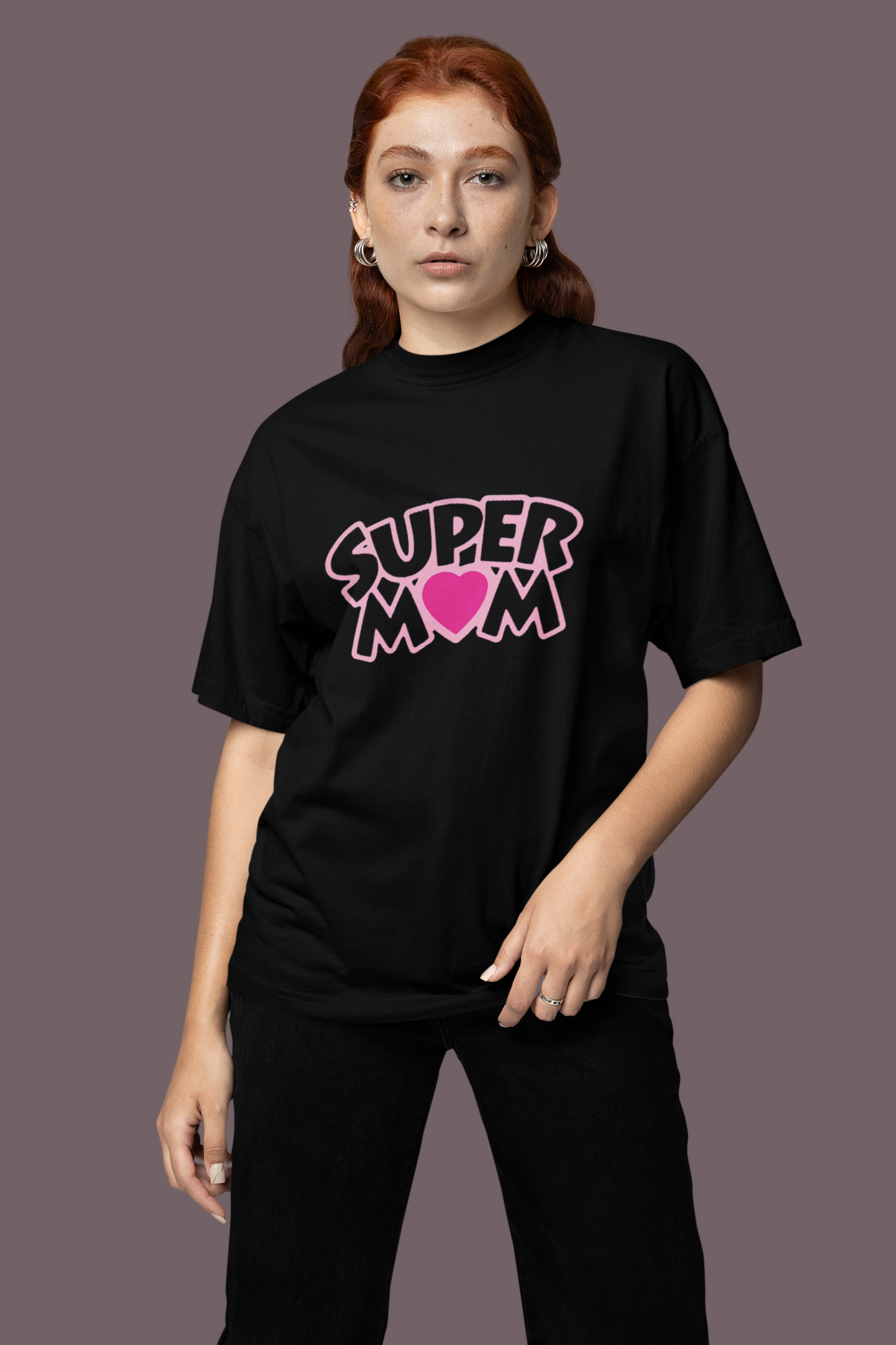 Super Mom Hero Oversized Tee