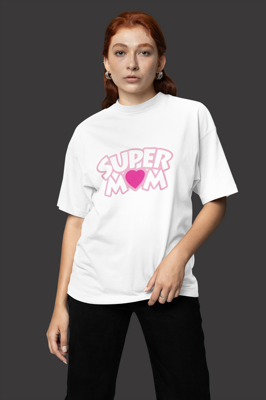 Super Mom Hero Oversized Tee