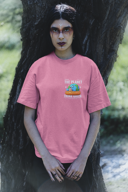 Mother Earth is Wise Dual Side Printed Oversized Tee  | Evrbay |Unisex