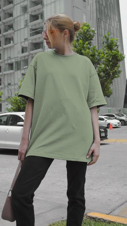 Premium Oversized 210 GSM Pure Cotton Tee Plain