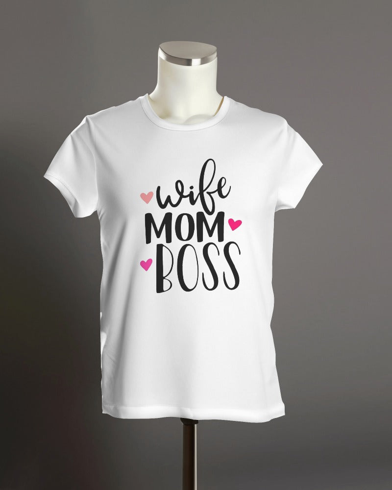 Wife Mom Boss Mother's Day Tee